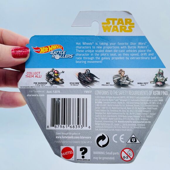 DisneyStar Wars Hot Wheels Battle Rollers Darth Vader Boba Fett Han Solo NEW NIP - Picture 5 of 11